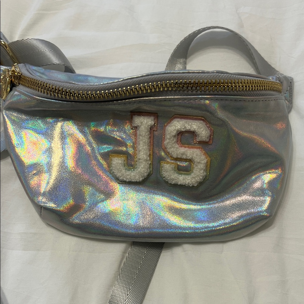 Stoney Clover Lane Iridescent Silver Crossbody Bag